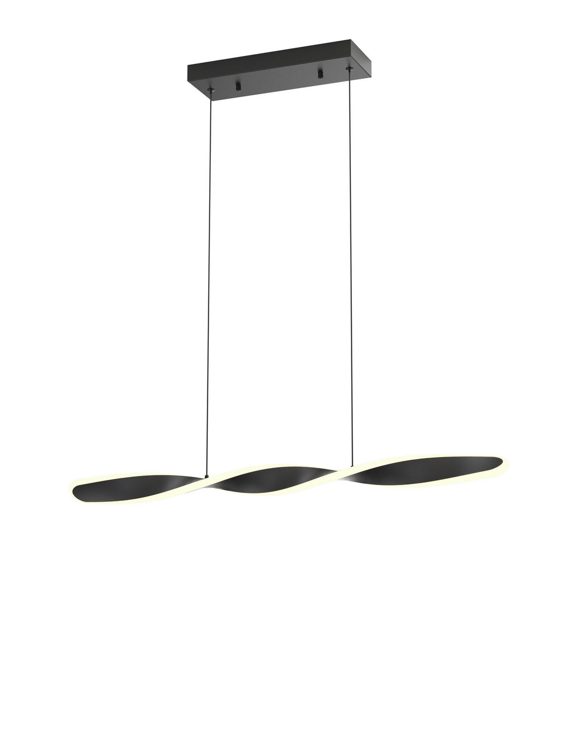 ZÁVESNÉ LED SVIETIDLO, 89/6/150 cm  - čierna, Design, kov/plast (89/6/150cm) - Novel