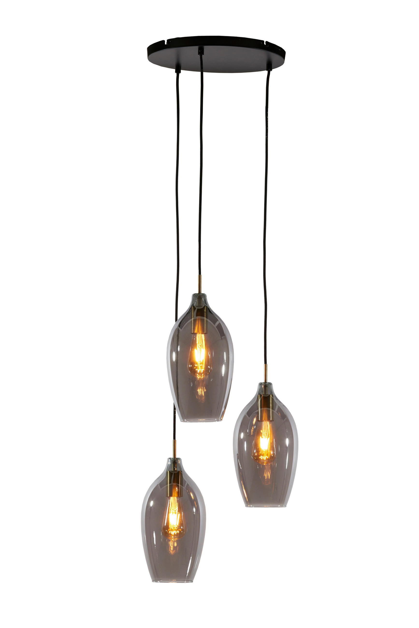 HÄNGELEUCHTE LUKARO 35/32/35 cm   - Grau, Basics, Glas/Metall (35/32/35cm) - Light & Living