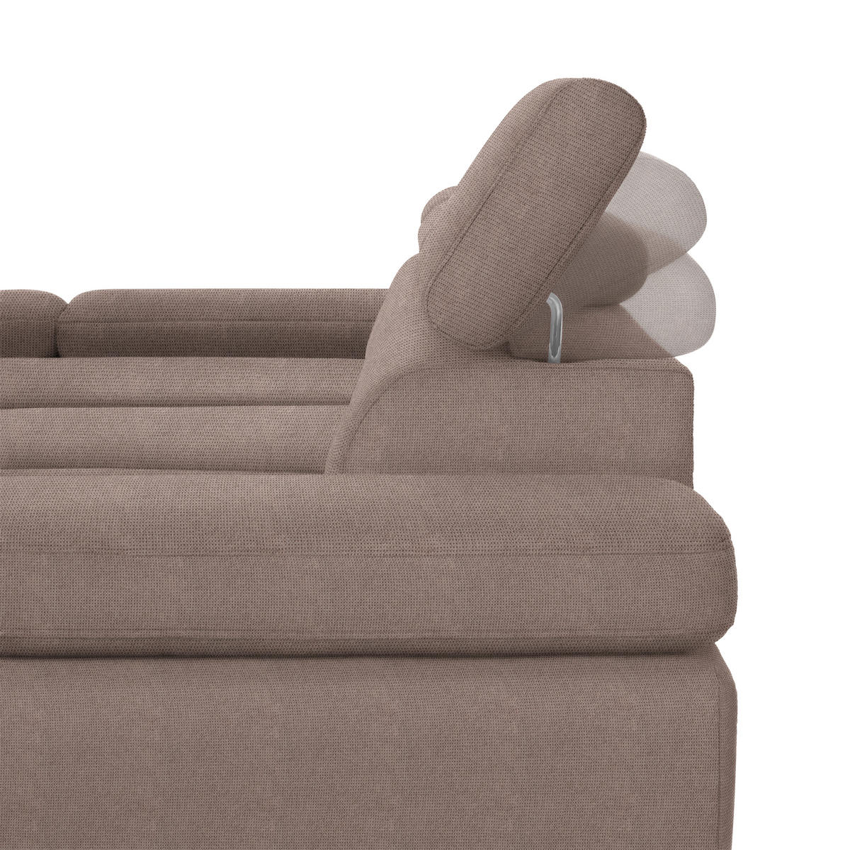 HÖRNSOFFA i vävt tyg taupe  - svart/taupe, Modern, metall/trämaterial (277/90/189cm) - MID.YOU