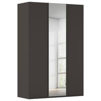 DREHTÜRENSCHRANK 151/223/61 cm,  in Graphitfarben, 3-türig  - Graphitfarben, Basics, Glas/Holzwerkstoff (151/223/61cm) - Novel
