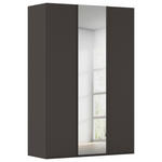 DREHTÜRENSCHRANK 151/223/61 cm,  in Graphitfarben, 3-türig  - Graphitfarben, Basics, Glas/Holzwerkstoff (151/223/61cm) - Novel