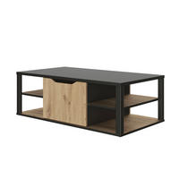 COUCHTISCH Couchtisch 110/60/38 cm Schwarz, Eichefarben  - Eichefarben/Schwarz, Design, Holzwerkstoff (110/60/38cm) - MID.YOU