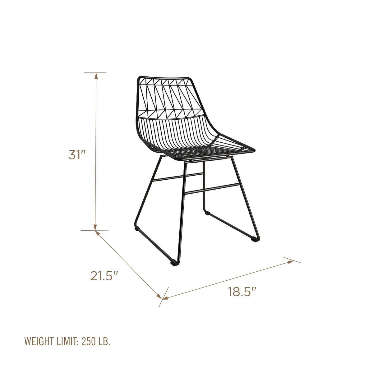 STUHL  in Stahl Metall  - Schwarz, Design, Metall (55/79/47cm) - MID.YOU