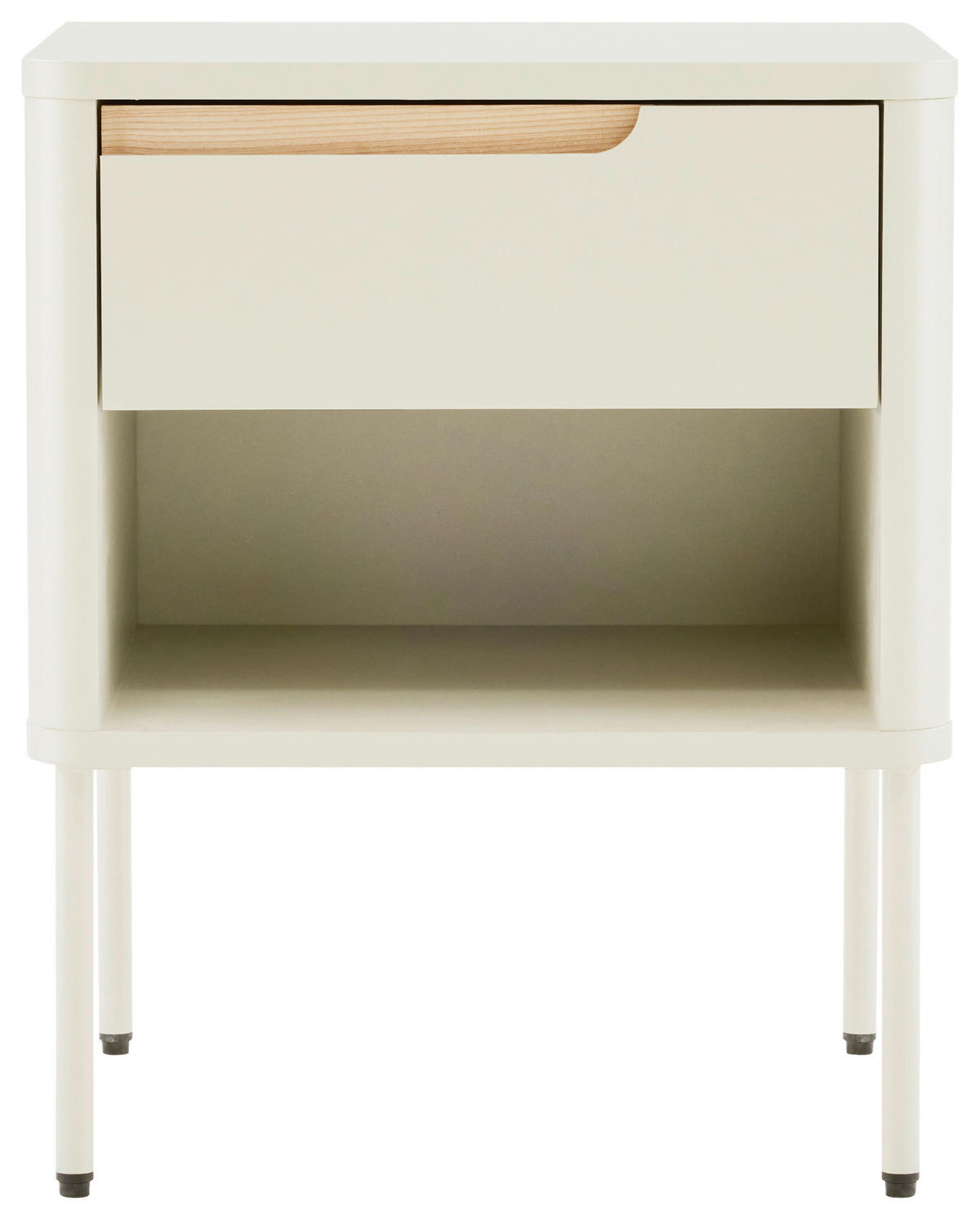 NACHTTISCH 45/55/40 cm  massiv Eiche Grauweiss  - Eichefarben/Grauweiss, Design, Holz/Holzwerkstoff (45/55/40cm) - Carryhome