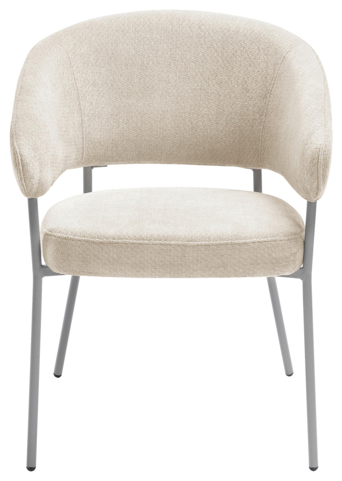 ARMLEHNSTUHL  in Eisen Chenille  - Beige, LIFESTYLE, Holz/Textil (60/81/60cm) - Livetastic