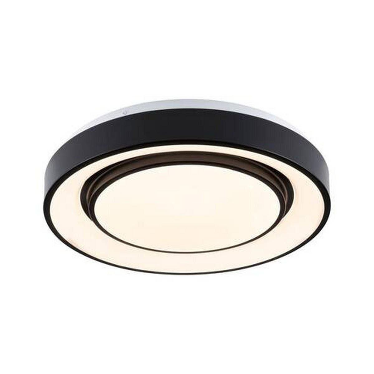 DECKENLEUCHTE 37,5/7 cm   - Schwarz/Weiß, Basics, Kunststoff/Metall (37,5/7cm) - Paulmann