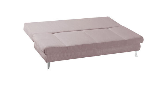 SCHLAFSOFA in Cord Rosa  - Chromfarben/Rosa, Design, Textil/Metall (200/85/90cm) - Xora