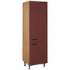 GESCHIRRSCHRANK 60/216,6/58 cm  in Rot, Eichefarben  - Eichefarben/Rot, MODERN, Holzwerkstoff/Metall (60/216,6/58cm) - Nobilia