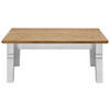 COUCHTISCH Kiefer massiv 120/78/46 cm rechteckig Weiß, Laugenfarbig  - Laugenfarbig/Weiß, ROMANTIK / LANDHAUS, Holz (120/78/46cm) - Boxxx