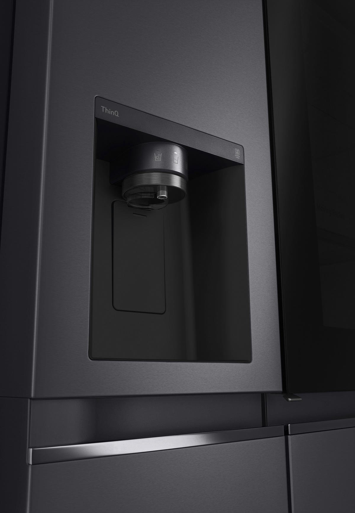 SIDE-BY-SIDE 91,3/179/73,5 cm GSXV91MCLE  - Anthrazit/Schwarz, Trend, Glas/Kunststoff (91,3/179/73,5cm) - LG