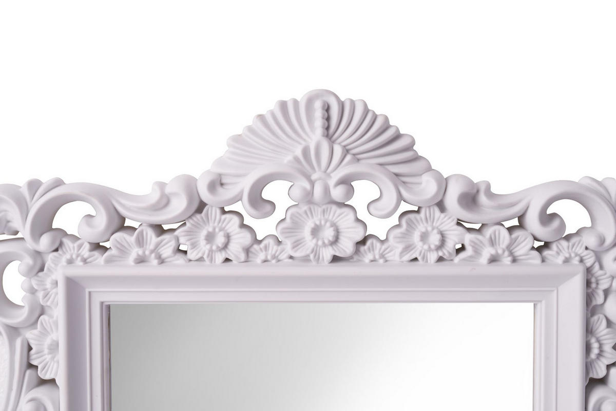 OGLEDALO ZIDNO  40,5/50/4 cm     - bijela, Design, plastika (40,5/50/4cm)