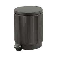 ABFALLEIMER 5 L  - Chromfarben/Edelstahlfarben, Basics, Kunststoff/Metall (20,5/27,4/28,6cm) - Novel