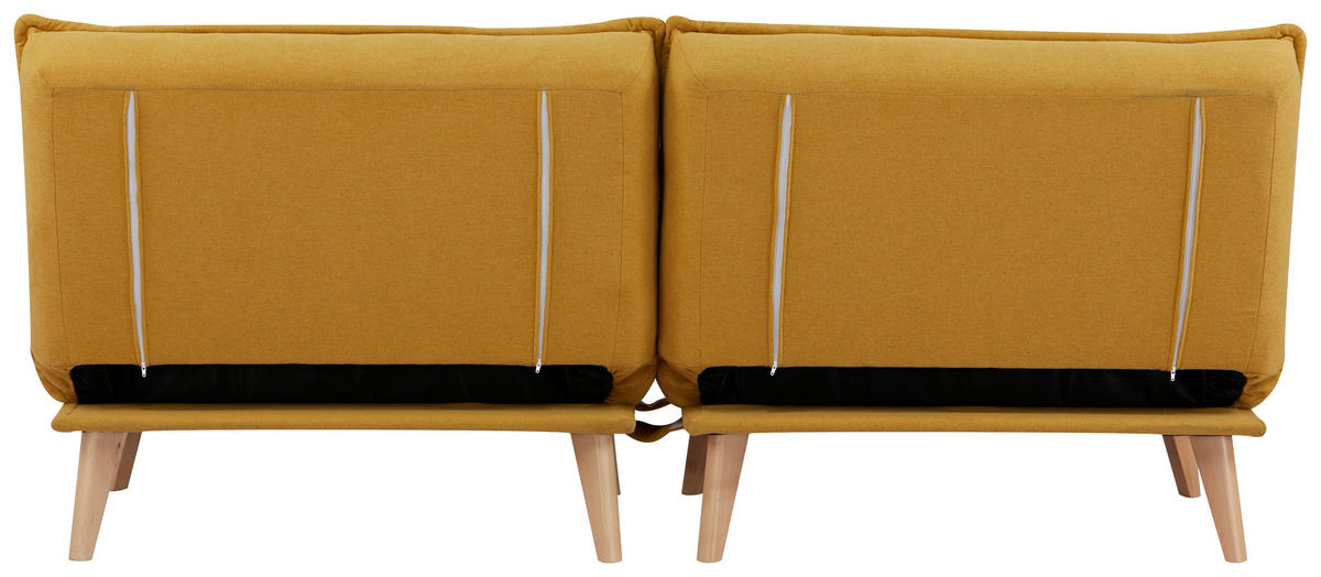 SCHLAFSOFA in Webstoff Gelb  - Gelb/Naturfarben, Design, Holz/Textil (99/84/83cm) - MID.YOU
