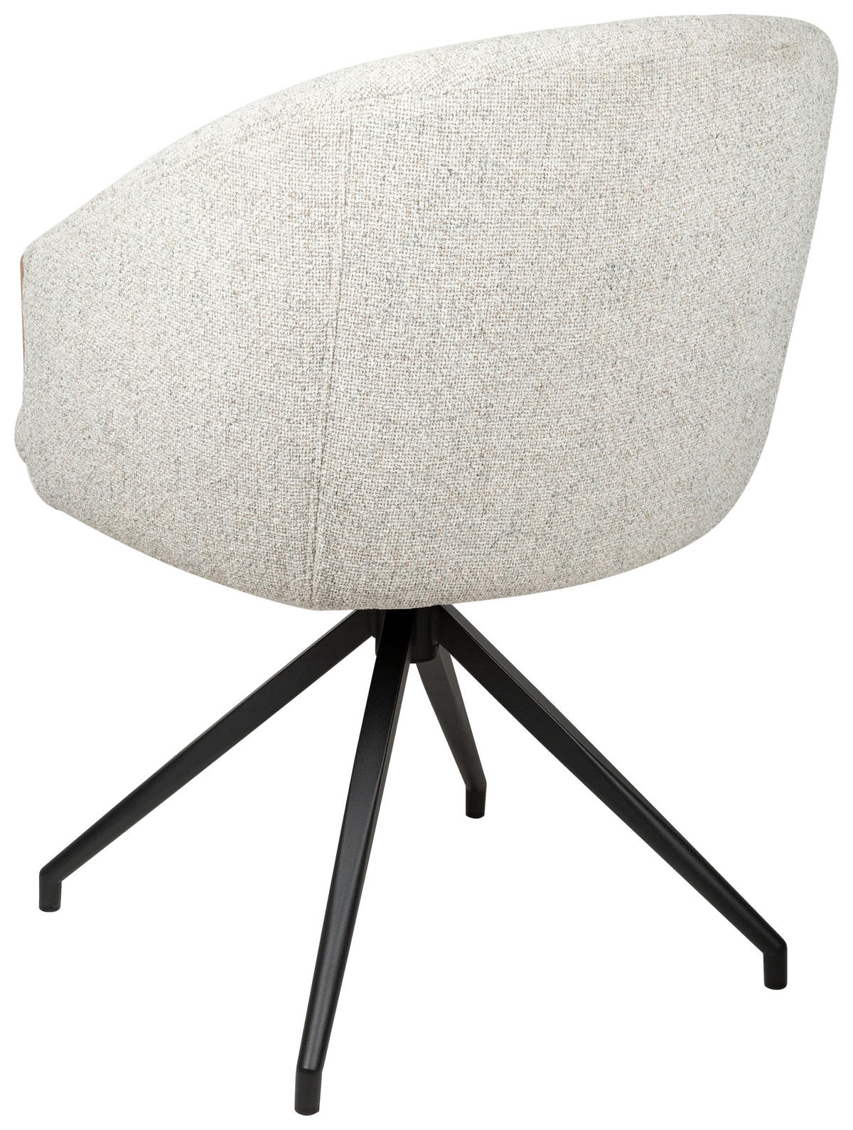 ARMLEHNSTUHL  Sitzfläche 360° drehbar, automatische Rückholfunktion Leinenoptik  - Beige/Schwarz, Design, Holz/Textil (61/84/62cm) - Valnatura