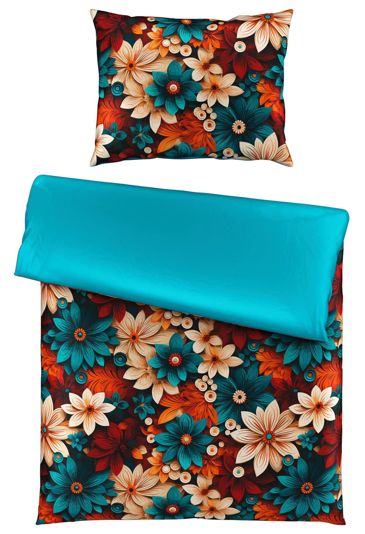 POSTELJINA SA DVA LICA KASHMIRA 140/200 cm saten višebojna  - višebojna, Konvencionalno, tekstil (140/200cm) - Esposa