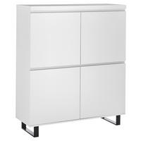 HIGHBOARD Austin  in 111/130/40 cm  - Schwarz/Weiß, Basics, Holzwerkstoff/Metall (111/130/40cm)