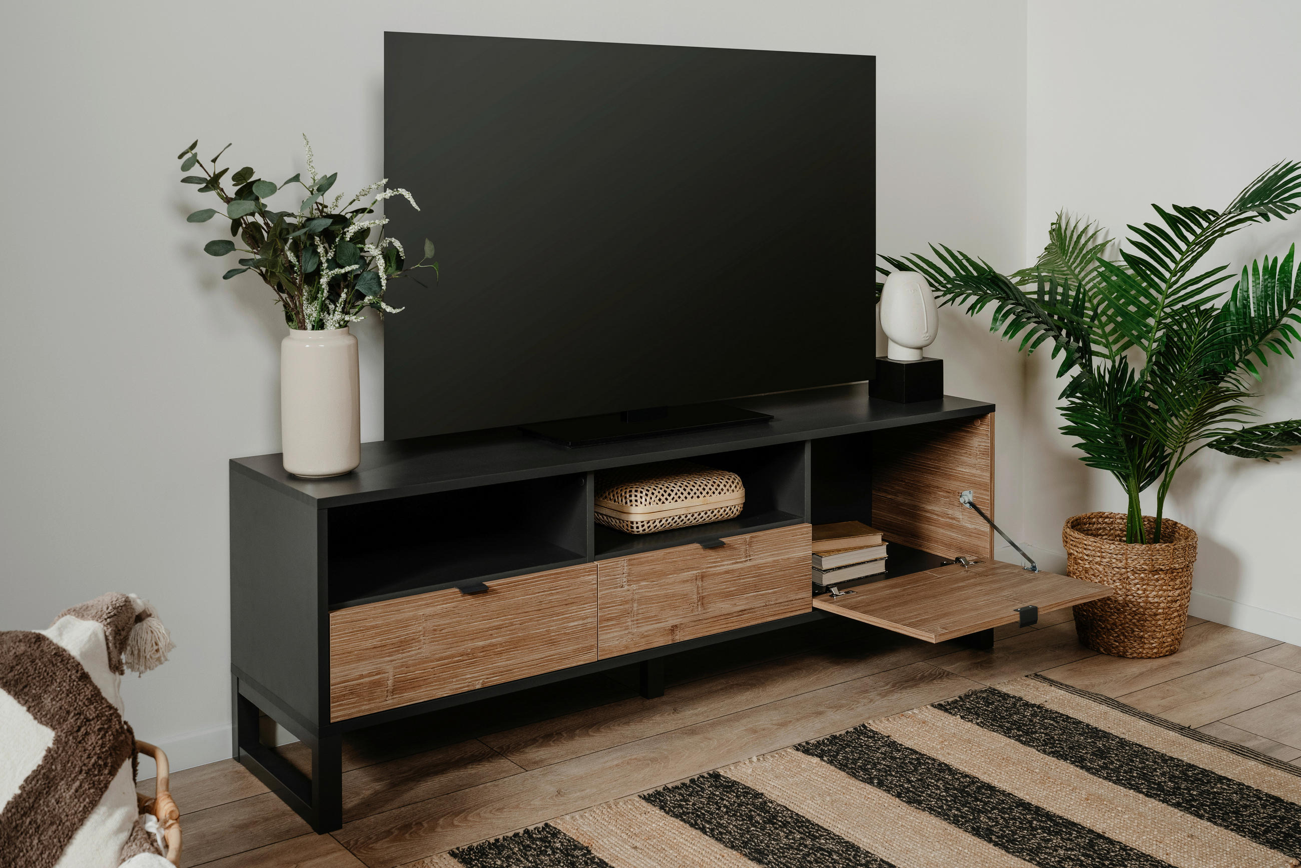 TV-ELEMENT - Anthrazit, Design, Holzwerkstoff/Kunststoff (160/56/40cm) - MID.YOU