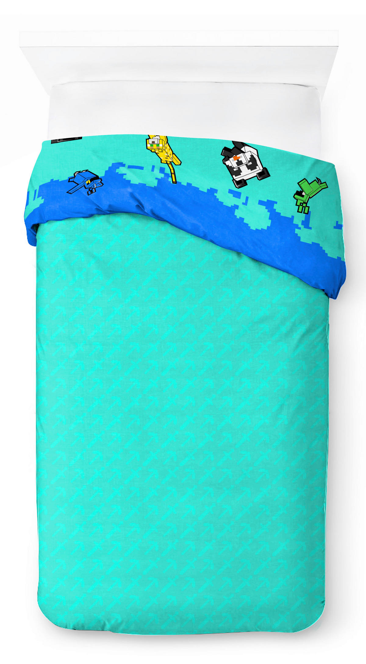 KINDERBETTWÄSCHE Minecraft Creative Mode 135/200 cm  - Grün, Basics, Textil (135/200cm)