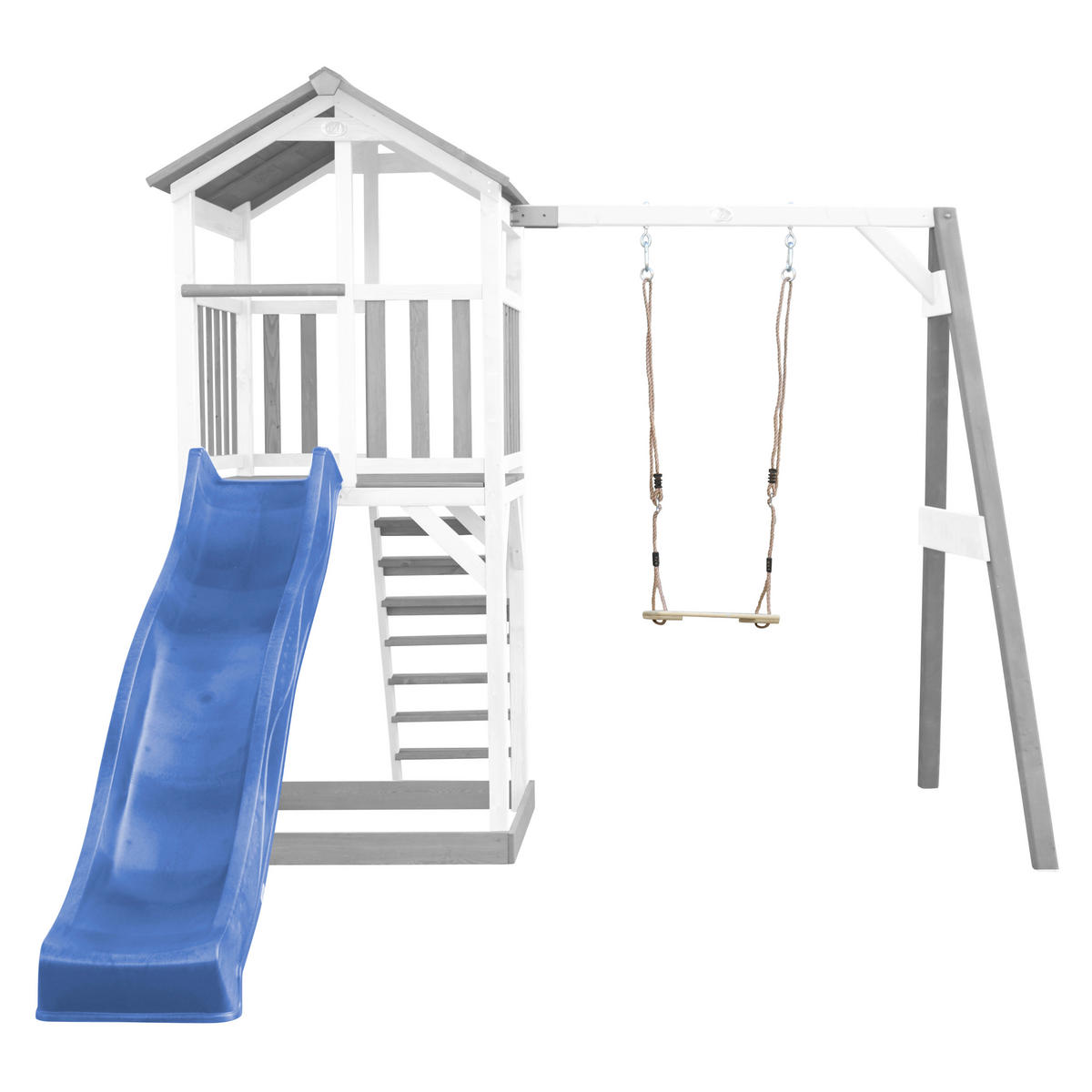 SPIELHAUS 277/242/349 cm SPIELHAUS BEACH TOWER SWING  - Blau/Weiß, Basics, Holz/Kunststoff (277/242/349cm)