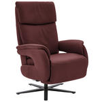 RELAXSESSEL in Leder Bordeaux  - Bordeaux/Schwarz, Design, Leder/Metall (70/117/85cm) - Dieter Knoll