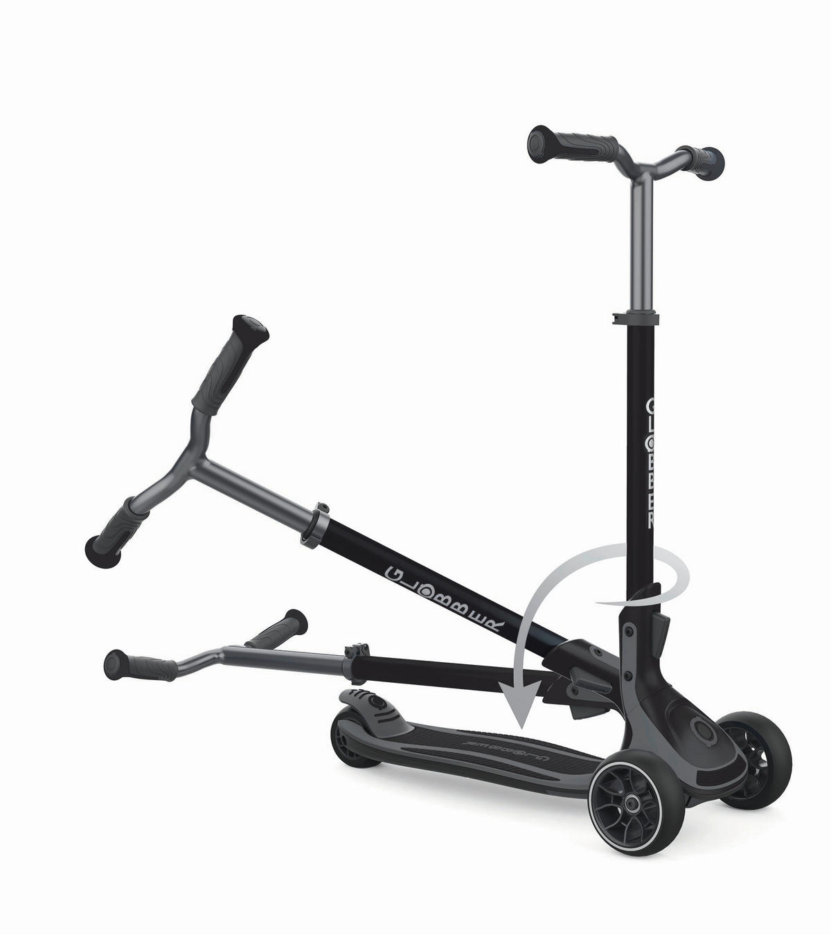 KINDERSCOOTER ULTIMUM  - Dunkelgrau/Schwarz, Basics, Kunststoff/Metall (39,5/101/63cm) - GLOBBER