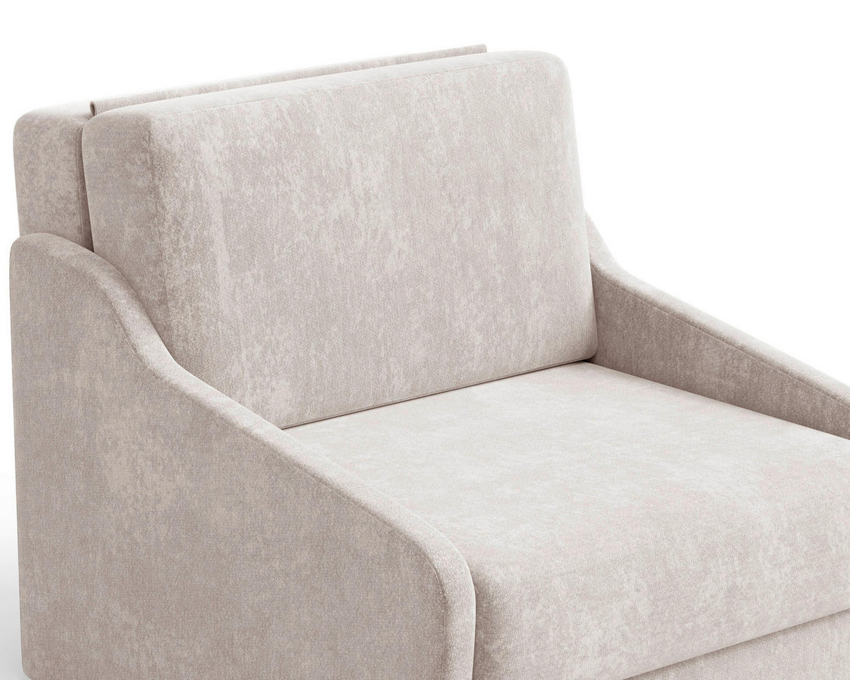 SCHLAFSESSEL FLY 80 Beige  inkl.  - Beige/Schwarz, Design, Kunststoff/Textil (96/86/115cm) - MID.YOU