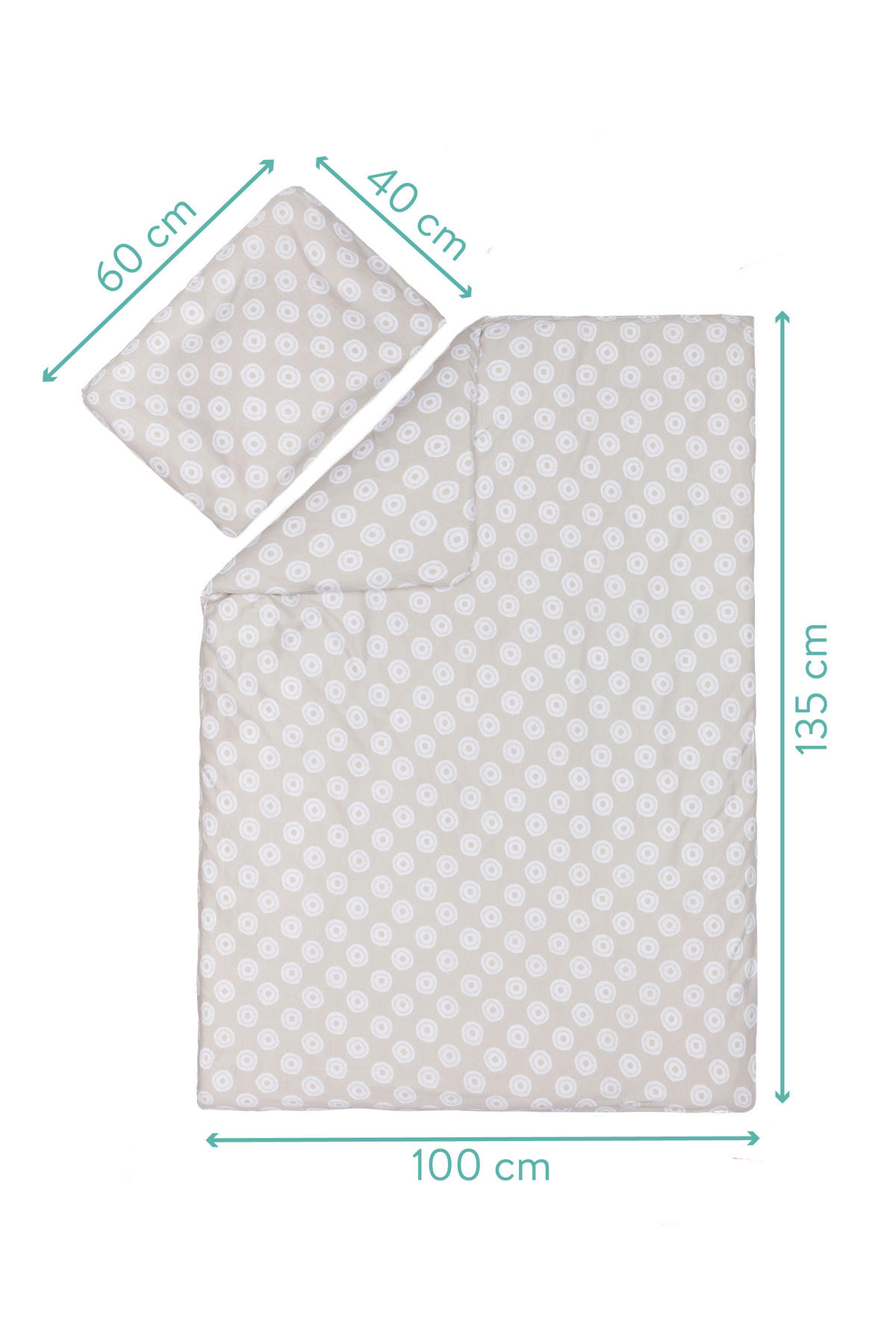 BABYBETTWÄSCHE 135/100 cm  - Weiß/Grau, Basics, Textil (135/100cm) - Fillikid