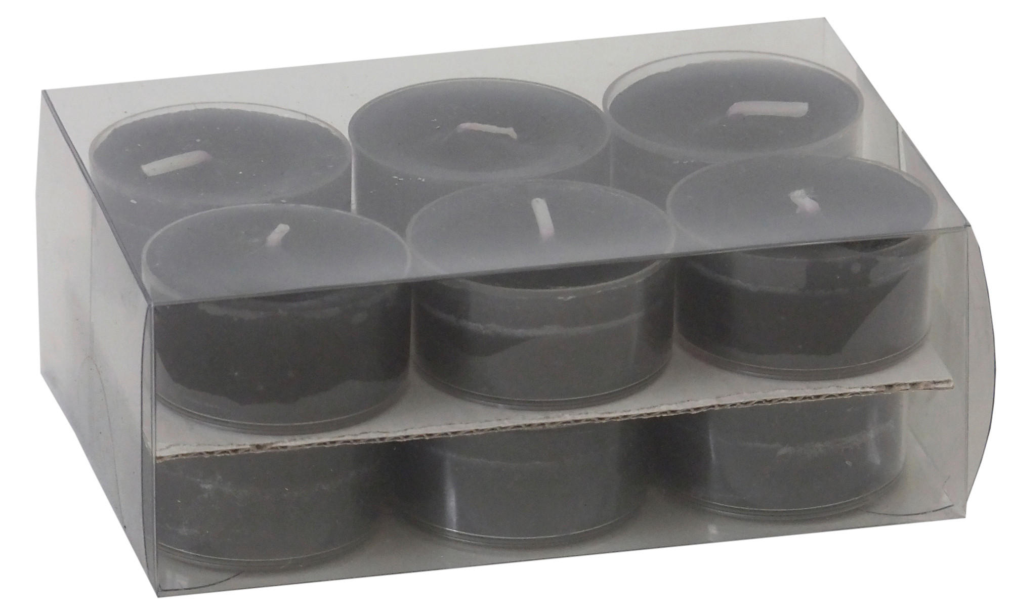 TEELICHTSET 12 Stück  - Anthrazit, Basics (3,8/1,8cm) - Steinhart