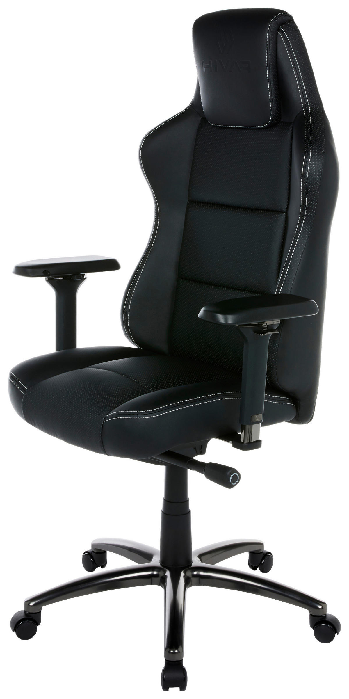 EQLIPSE Night Obsidian Schwarz, Weiß, Schwarz Hochglanz Metall, Textil   - Schwarz Hochglanz/Schwarz, LIFESTYLE, Textil/Metall (79/142/77cm) - HIVAR