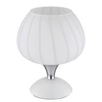 TISCHLEUCHTE 15/20,5 cm   - Chromfarben/Weiß, KONVENTIONELL, Glas/Metall (15/20,5cm) - Globo