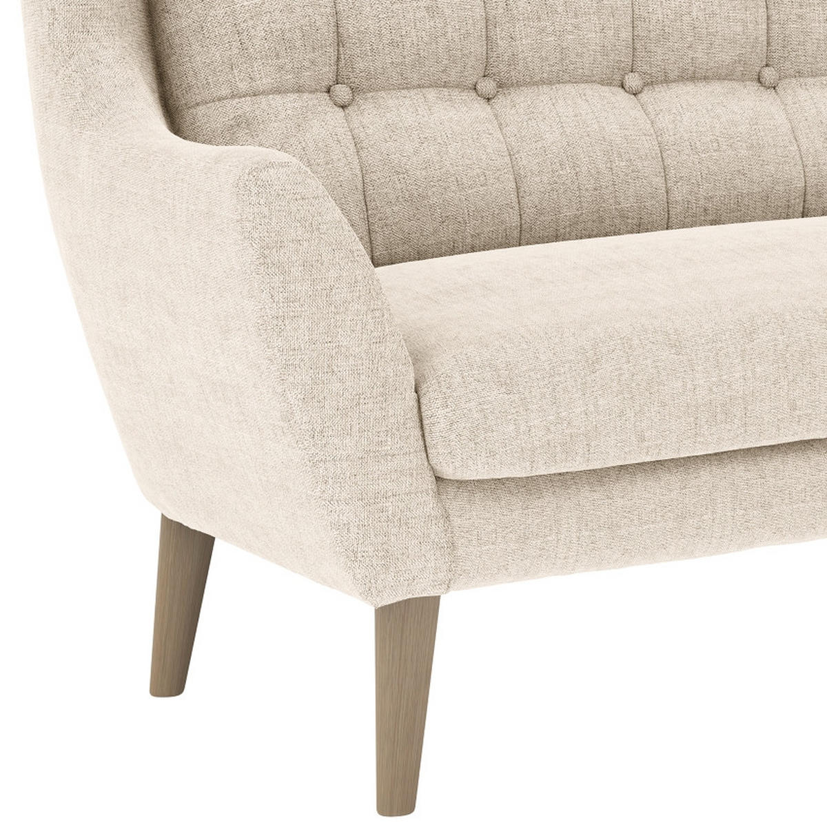 ECKSOFA in Webstoff Silberfarben  - Eichefarben/Silberfarben, Konventionell, Holz/Textil (173/107/250cm) - Trendmanufaktur