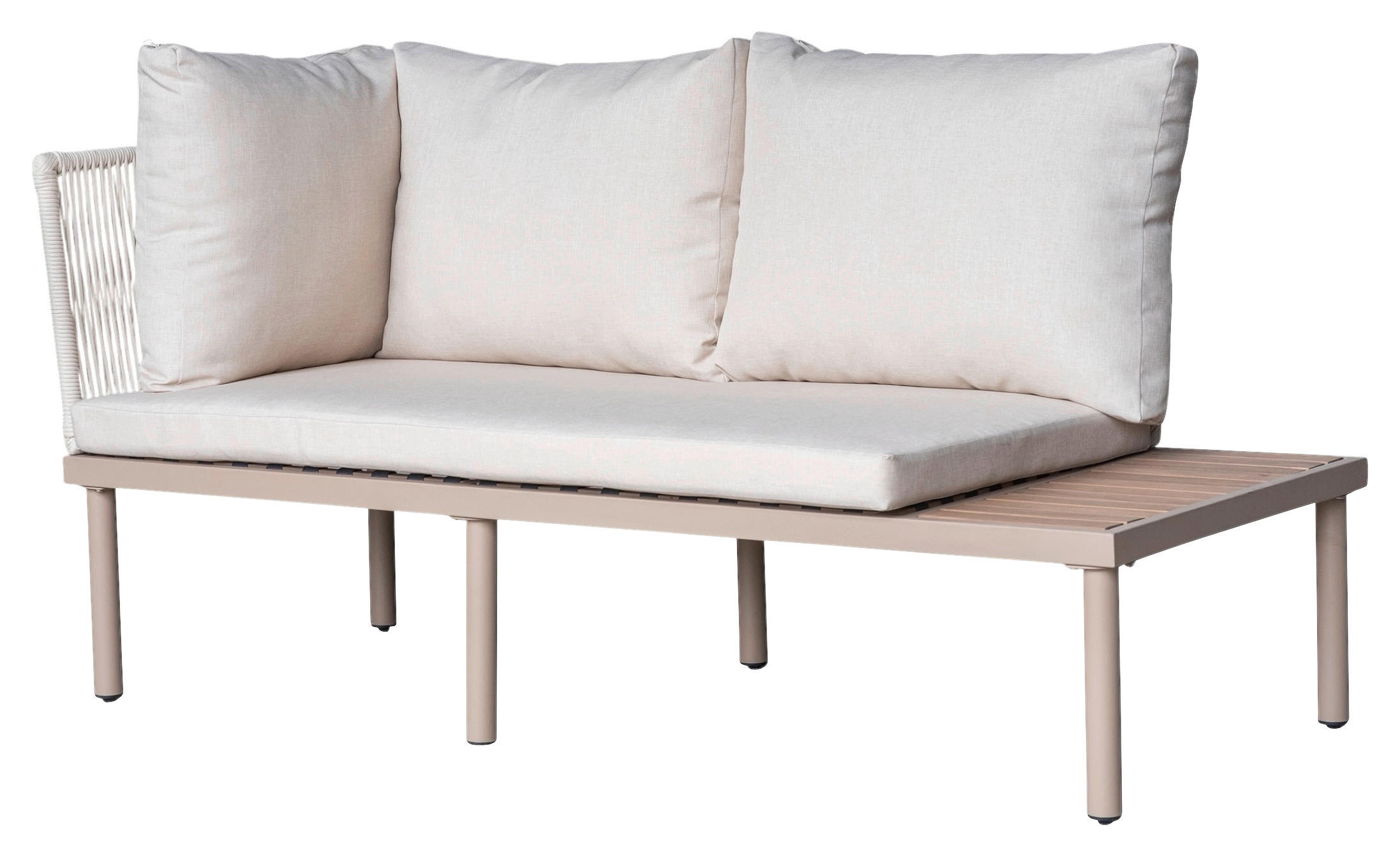 LOUNGEGARNITUR  215/170 cm  Akazie massiv Eisen  - Creme/Akaziefarben, MODERN, Holz/Textil (215/170cm) - Ambia Garden