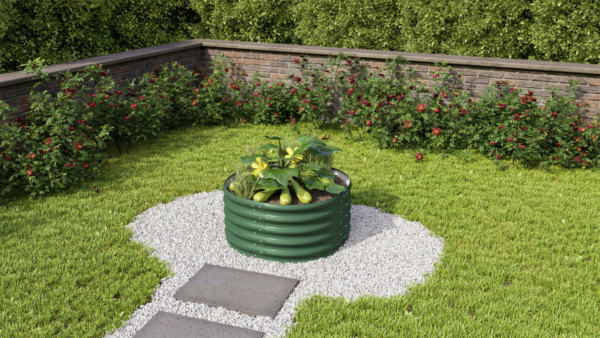 HOCHBEET 82,1/40,1/82,1 cm  - Dunkelgrün, Basics, Metall (82,1/40,1/82,1cm)