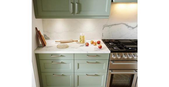 EINBAUKÜCHE   - Salbeigrün, Basics, Holzwerkstoff - Novel