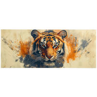 GLASBILD Tiere  - Multicolor, Basics, Glas (50/125/1,40cm) - Euroart