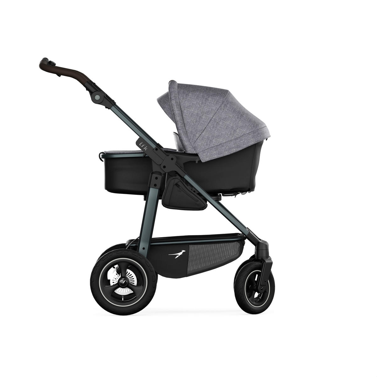 KOMBIKINDERWAGEN mono4 2-in-1 Kombikinderwagen  - Schwarz/Grau, Basics, Textil/Metall (57/111/108cm) - TFK
