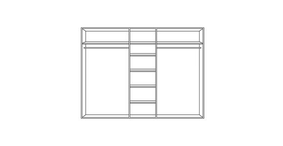DREHTÜRENSCHRANK  in Champagner, Eiche Artisan  - Champagner/Bronzefarben, LIFESTYLE, Glas/Holzwerkstoff (272/228/60cm) - Landscape