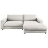 ECKSOFA in Chenille Creme  - Creme/Schwarz, Design, Kunststoff/Textil (270/190cm) - Lomoco