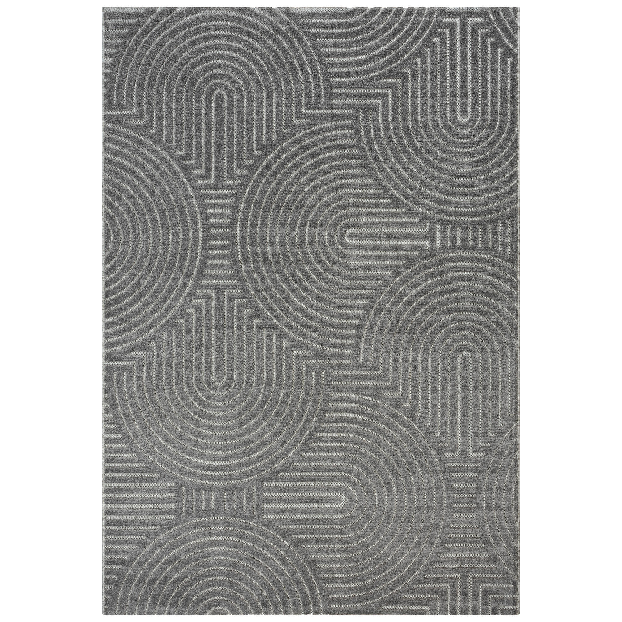 OUTDOORTEPPICH 60/110 cm Berlin Grau  - Grau, Basics, Kunststoff/Textil (60/110cm) - Novel
