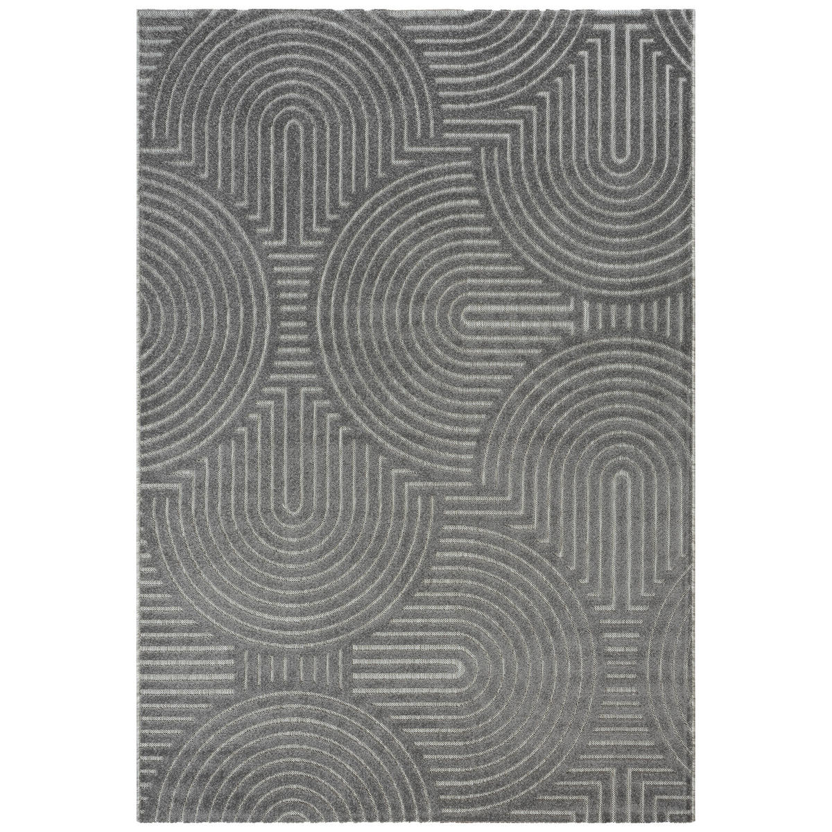 OUTDOORTEPPICH 60/110 cm Berlin Grau  - Grau, Basics, Kunststoff/Textil (60/110cm) - Novel