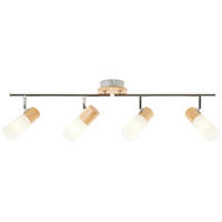 DECKENLEUCHTE    68/11,5/18 cm  - Weiß, KONVENTIONELL, Holz/Kunststoff (68/11,5/18cm) - Brilliant