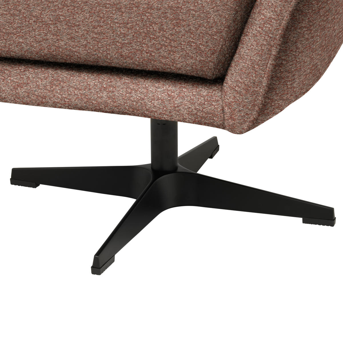 SESSEL in Bouclé Rosa  - Schwarz/Rosa, Design, Textil/Metall (80/78/80cm) - Stylife