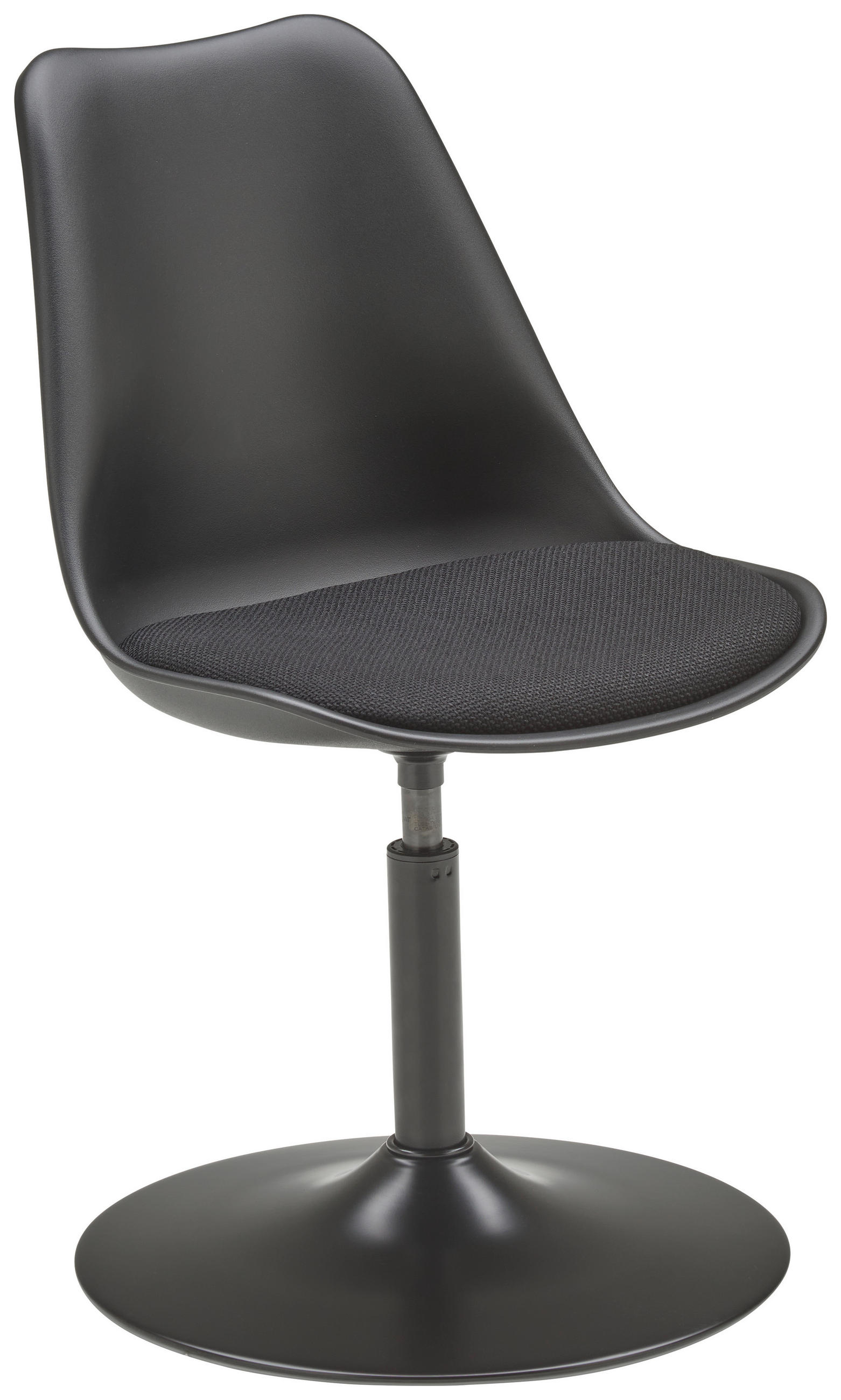 STUHL  in Eisen Webstoff Metall, Kunststoff, Textil matt  - Schwarz, LIFESTYLE, Kunststoff/Textil (47.5/88/52cm) - MID.YOU