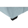 ECKSOFA Blaugrau Cord Rückenkissen, Armlehnenkissen, Bettkasten, Schlaffunktion, Rücken echt, Liegefläche im Originalstoff  - Blaugrau/Schwarz, KONVENTIONELL, Kunststoff/Textil (304/212cm) - Carryhome