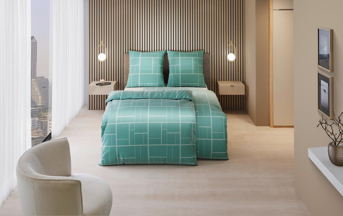 BETTWÄSCHE Satin 135/200 cm  - Jadegrün, KONVENTIONELL, Textil (135/200cm) - Dieter Knoll