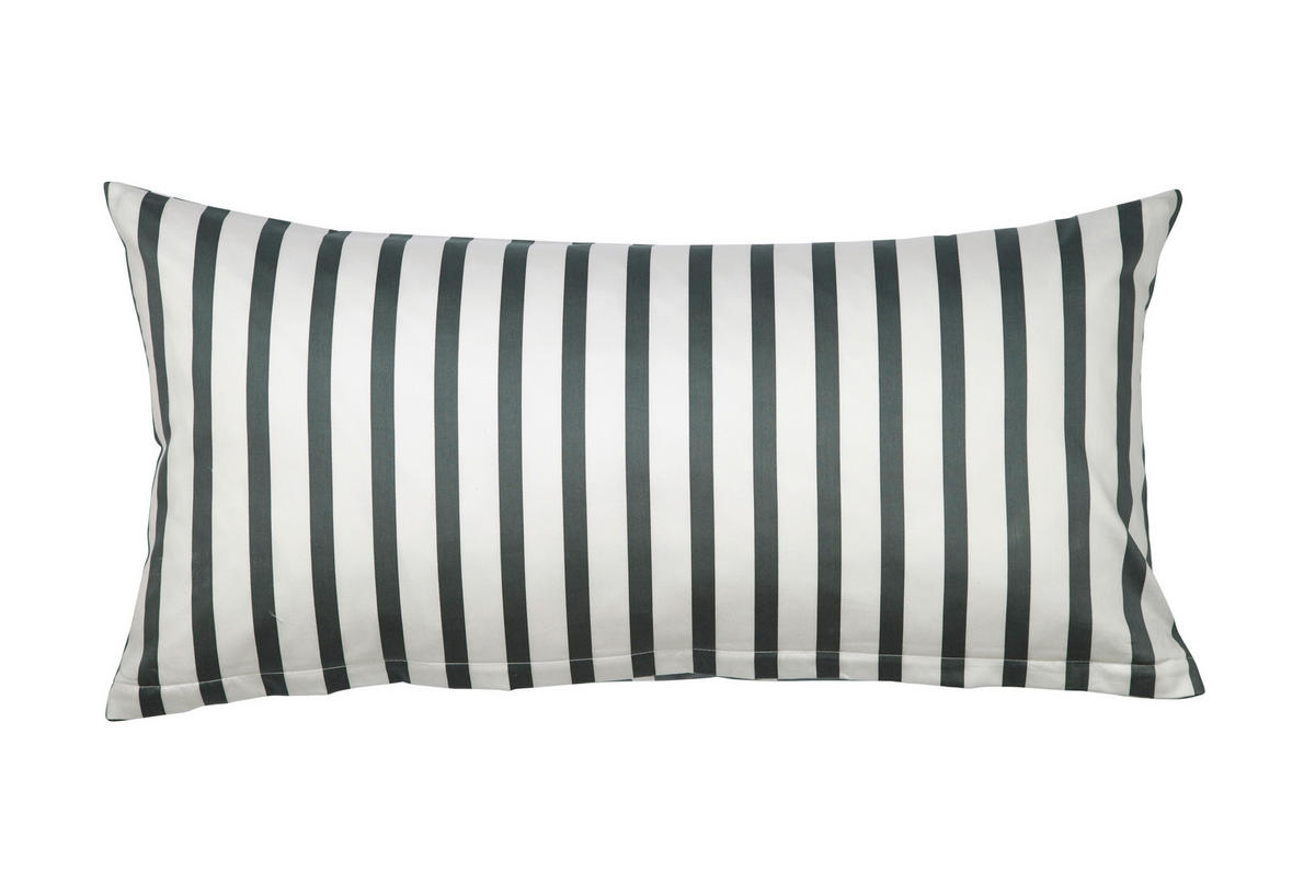 KISSENHÜLLE GENTANO 40/80 cm  - Anthrazit/Weiß, Design, Textil (40/80cm) - Janine