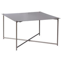 KONFERENČNÍ STOLEK, šedohnědá, kov, 70/70/42 cm - antracitová/šedohnědá, Design, kov (70/70/42cm) - Xora