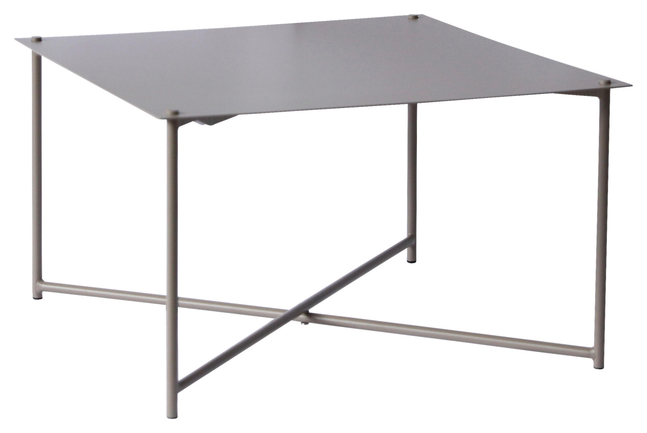 Xora KONFERENČNÍ STOLEK, šedohnědá, kov, 70/70/42 cm