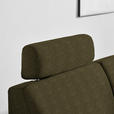ECKSOFA in Webstoff Olivgrün  224/165 cm  - Schwarz/Olivgrün, KONVENTIONELL, Kunststoff/Textil (224/165cm) - Xora