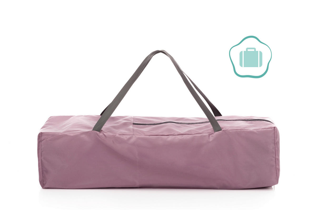 REISEBETT Nizza Beere  - Beere, Basics, Textil/Metall (120/60cm) - Fillikid
